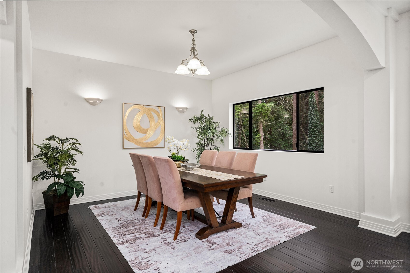 Hardwood flooring throughout the main level