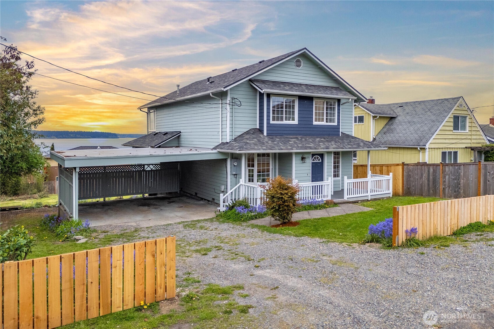 Notice the carport, or room to build your ADU