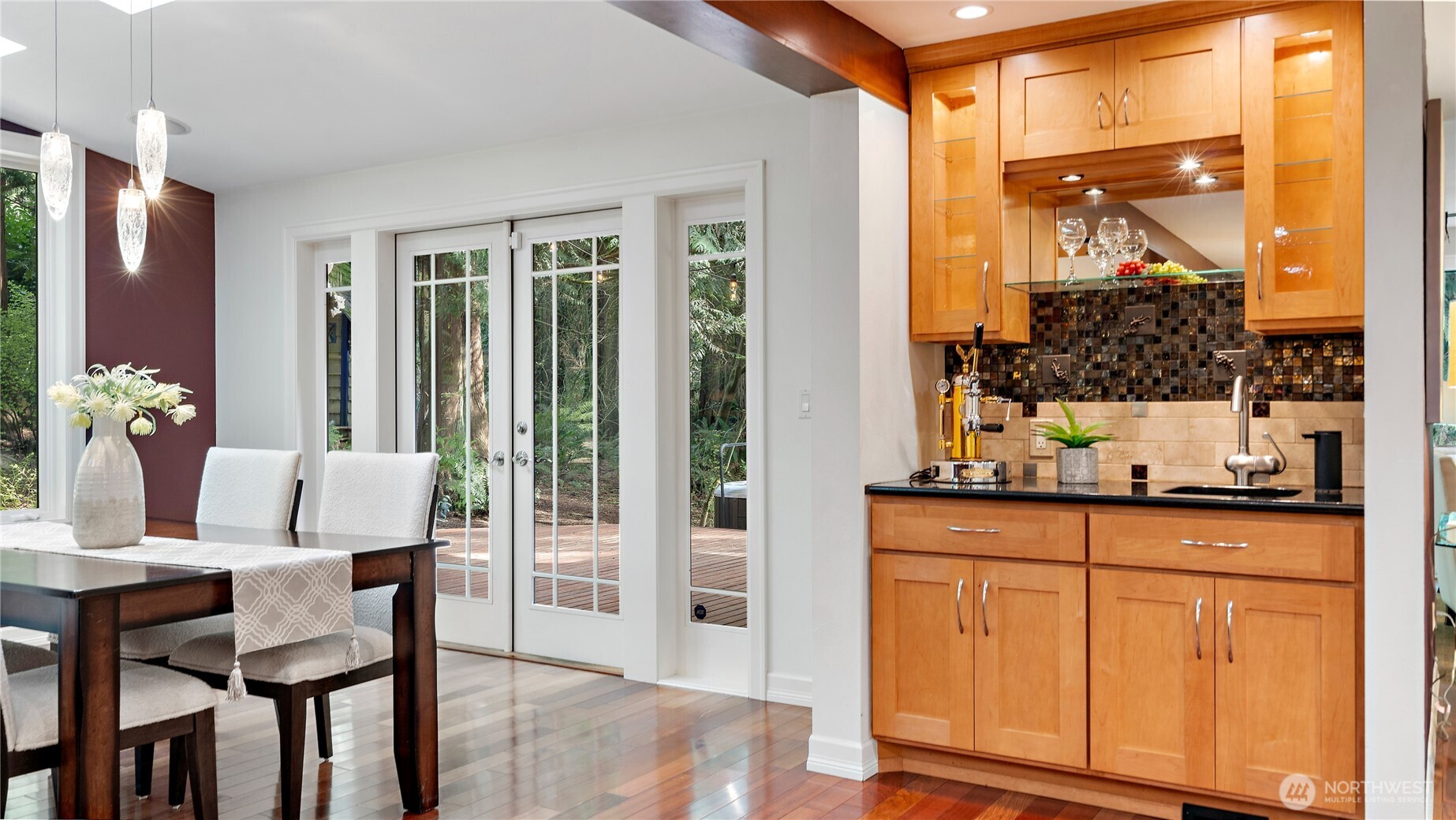 There’s a level of care here that extends all the way to the everyday details, from two skylights that open to an elevated dishwasher and filtered instant hot water at the sink. It’s a kitchen that was clearly designed to be as enjoyable to use as it is beautiful to look at.