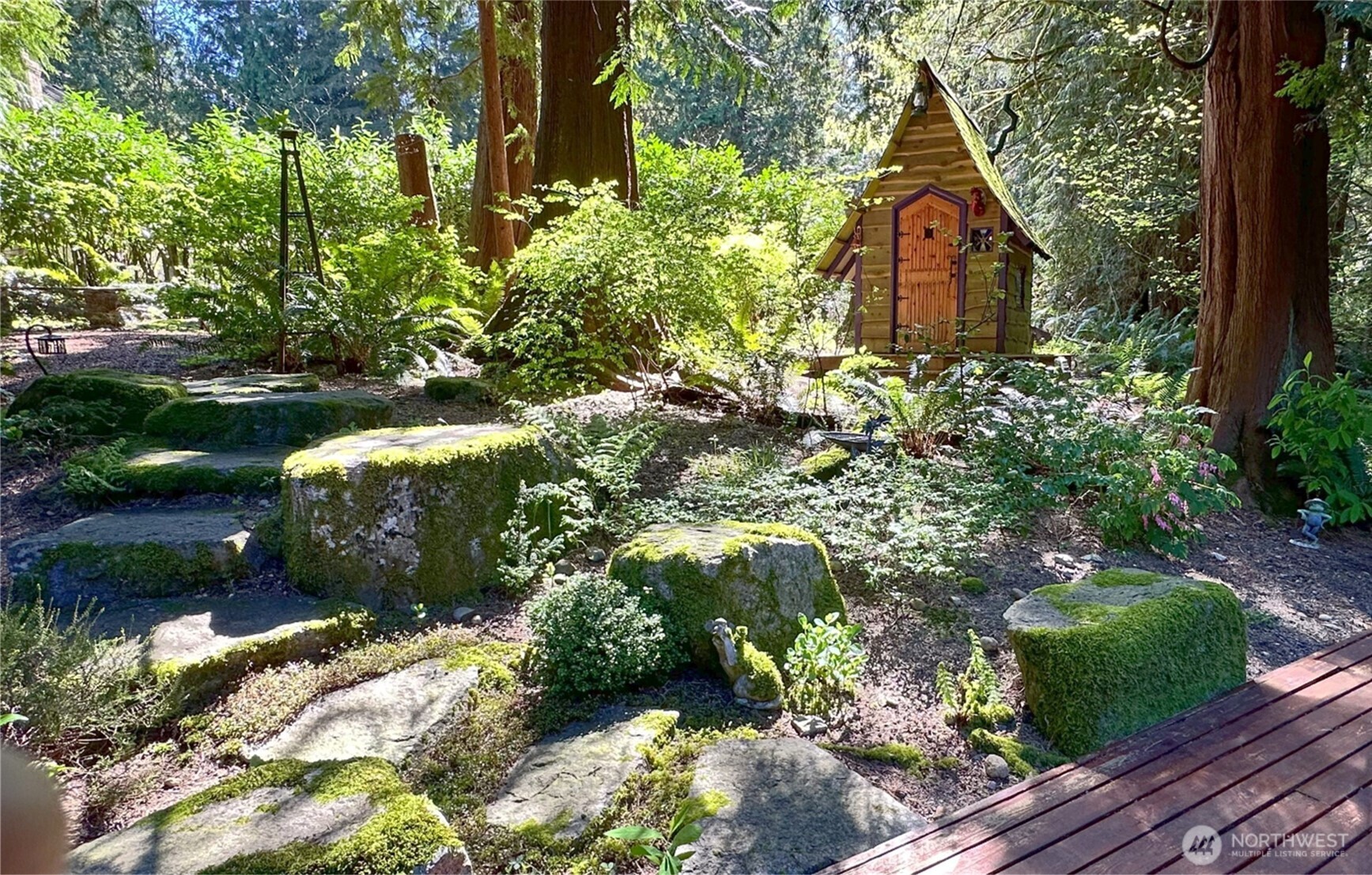This whimsical shed has a sense of humor all its own, from the crooked faux stovepipe to the delightfully uneven roofline. Add power, bamboo flooring, and windows that open, and suddenly this playful little spot is also wonderfully functional.