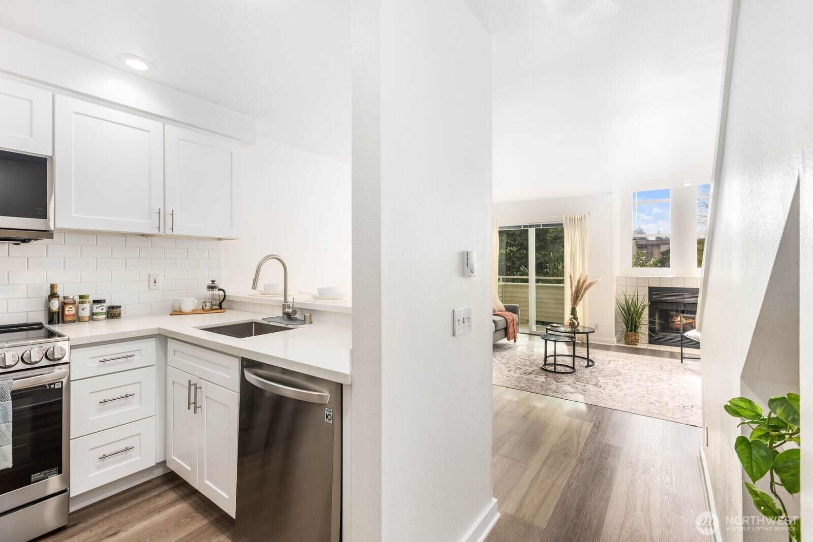 Open spaces - kitchen flows into the dining and living areas