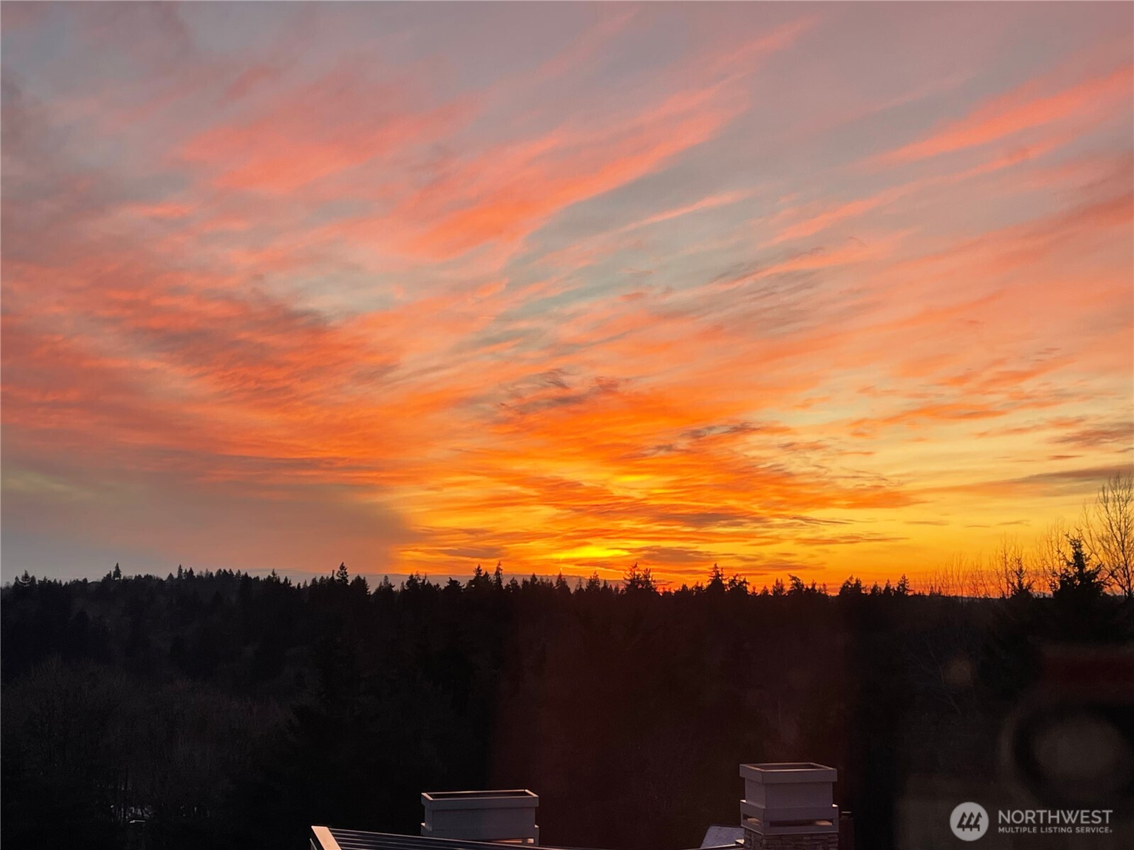 Sunset from balcony, no edits
