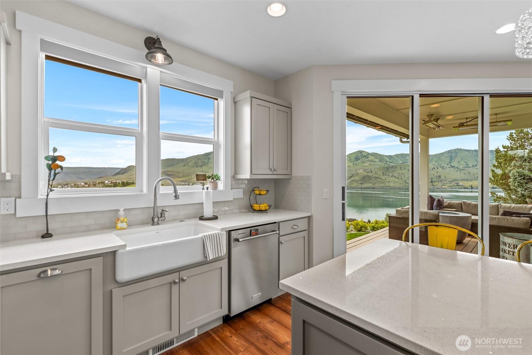 More kitchen views and farm sink