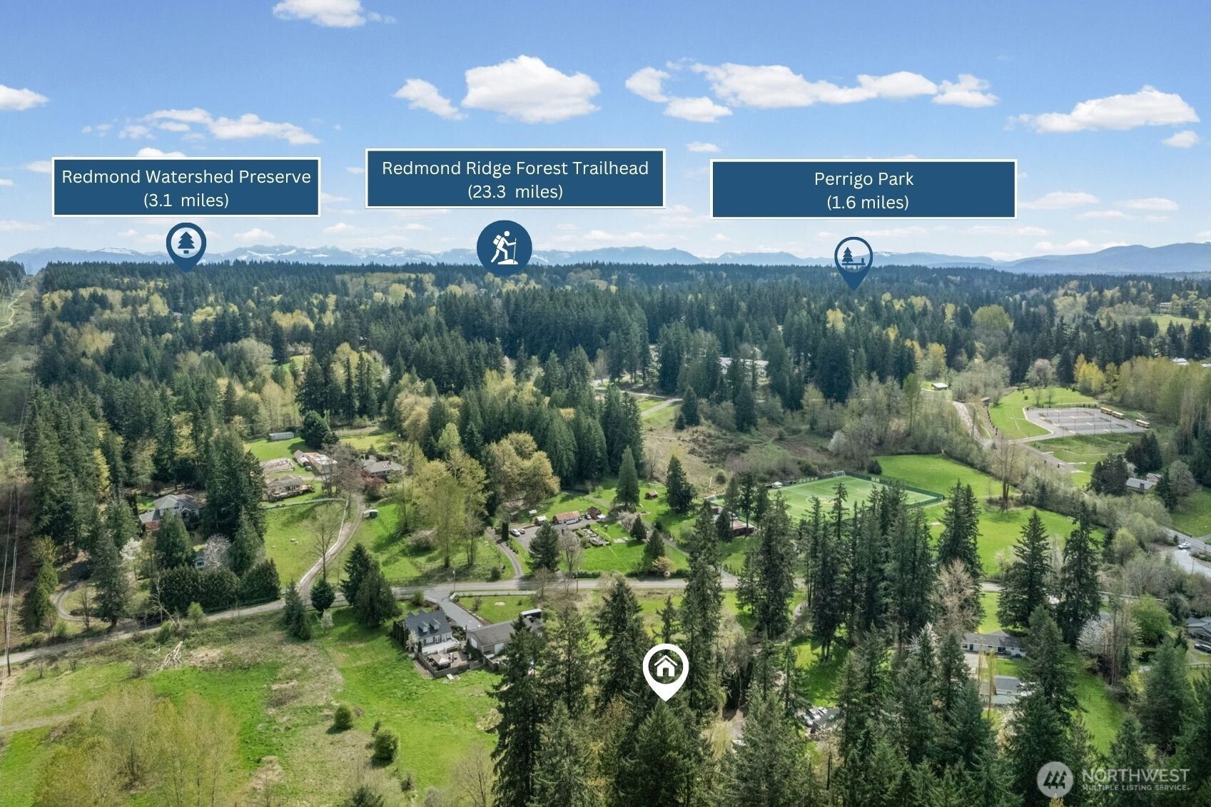 Enjoy easy access to outdoor recreation with nearby parks and trails including Perrigo Park, Redmond Watershed Preserve, and Redmond Ridge Trailhead.