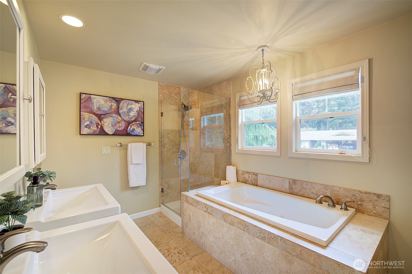 Primary bath with soaking tub