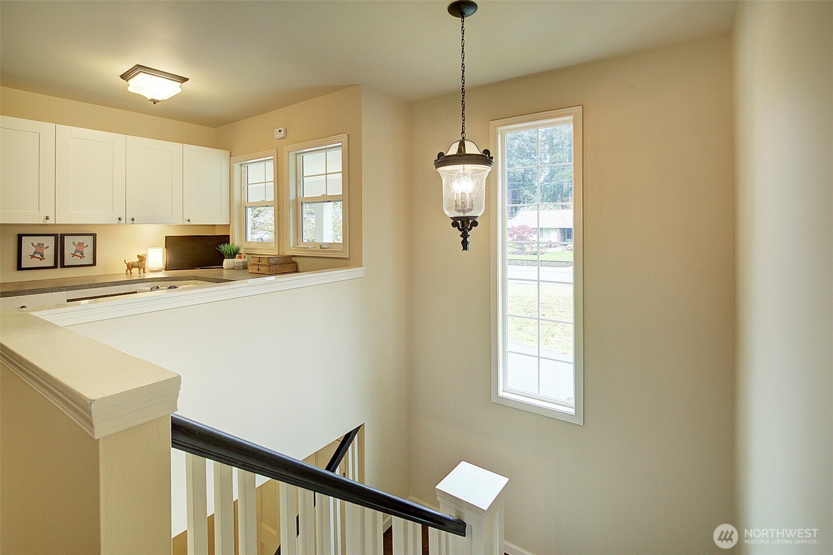 Open stairway to second level