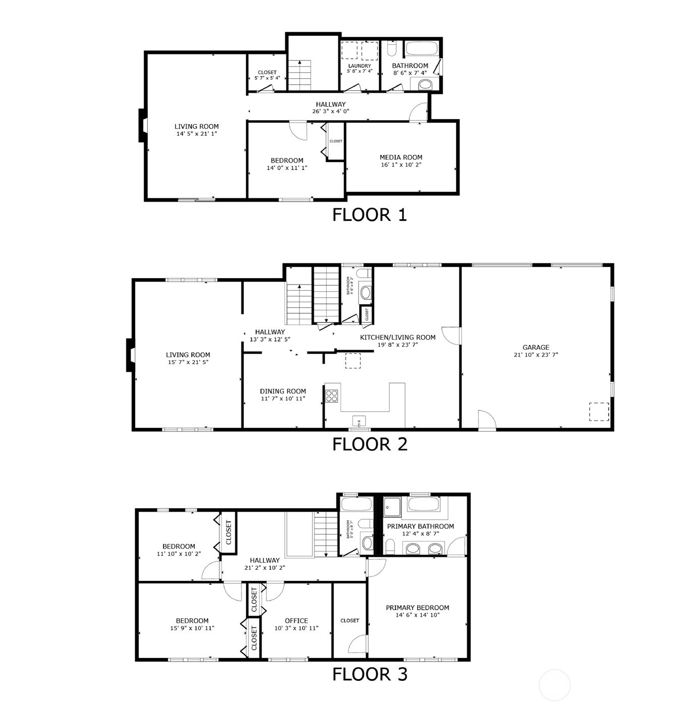 View of the creek behind the house