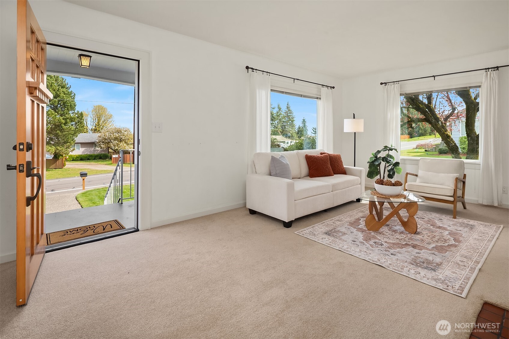 Large windows providing ample natural light.