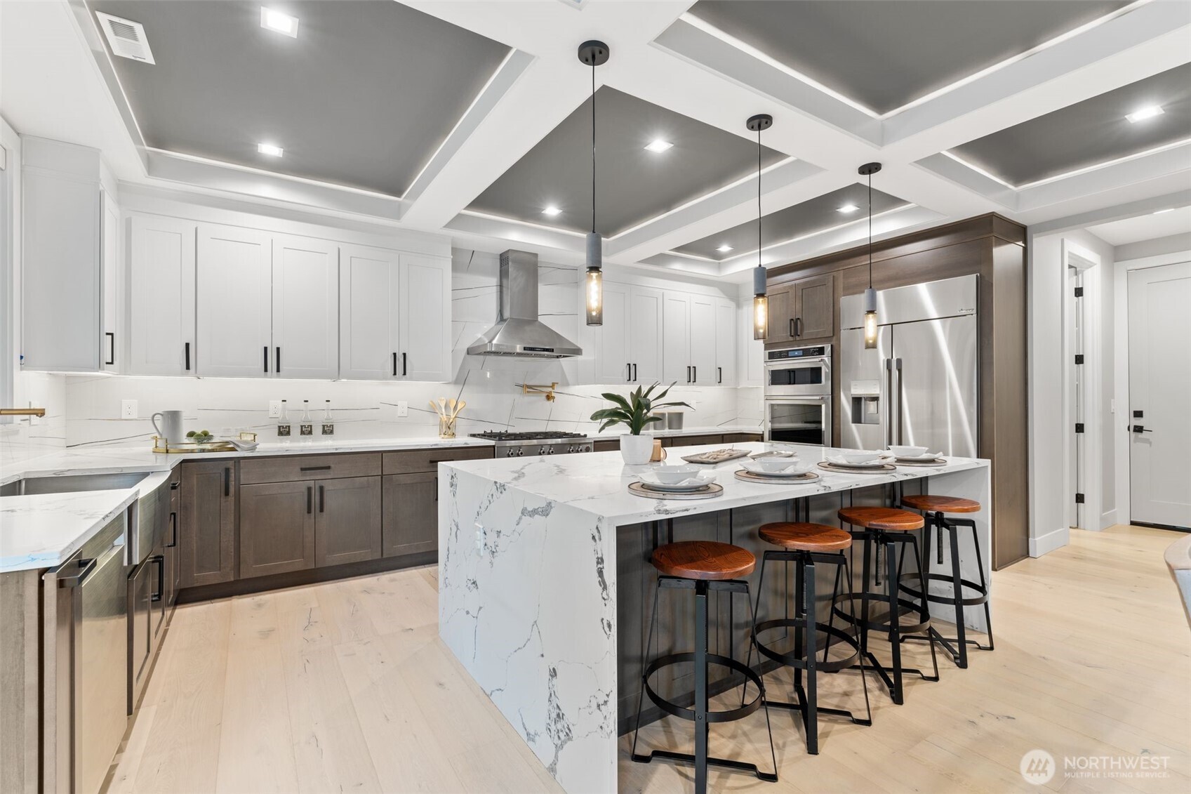 Walk-In Pantry w/Custom Cabinets & Quartz Counters