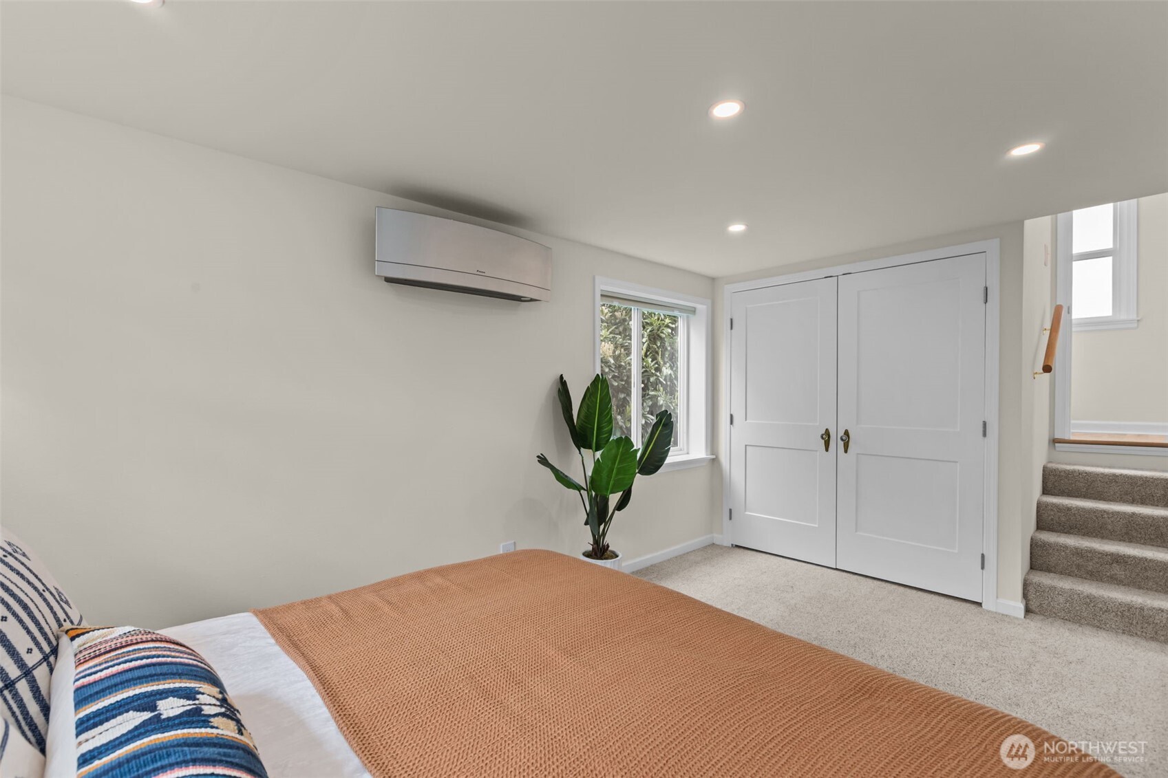 Thoughtfully planned out renovations make this a great primary suite.