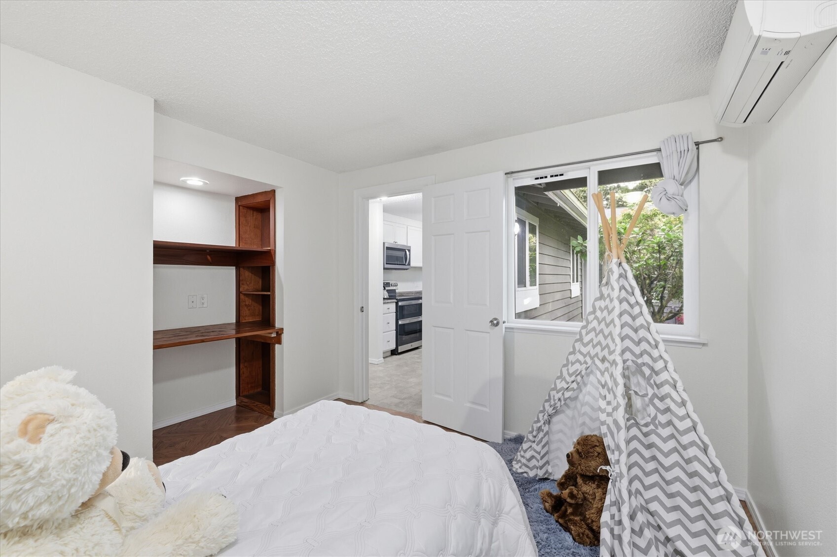 Bright and airy second bedroom.
