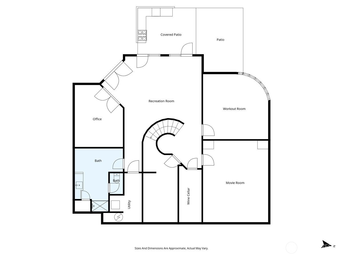 Lower level floor plan