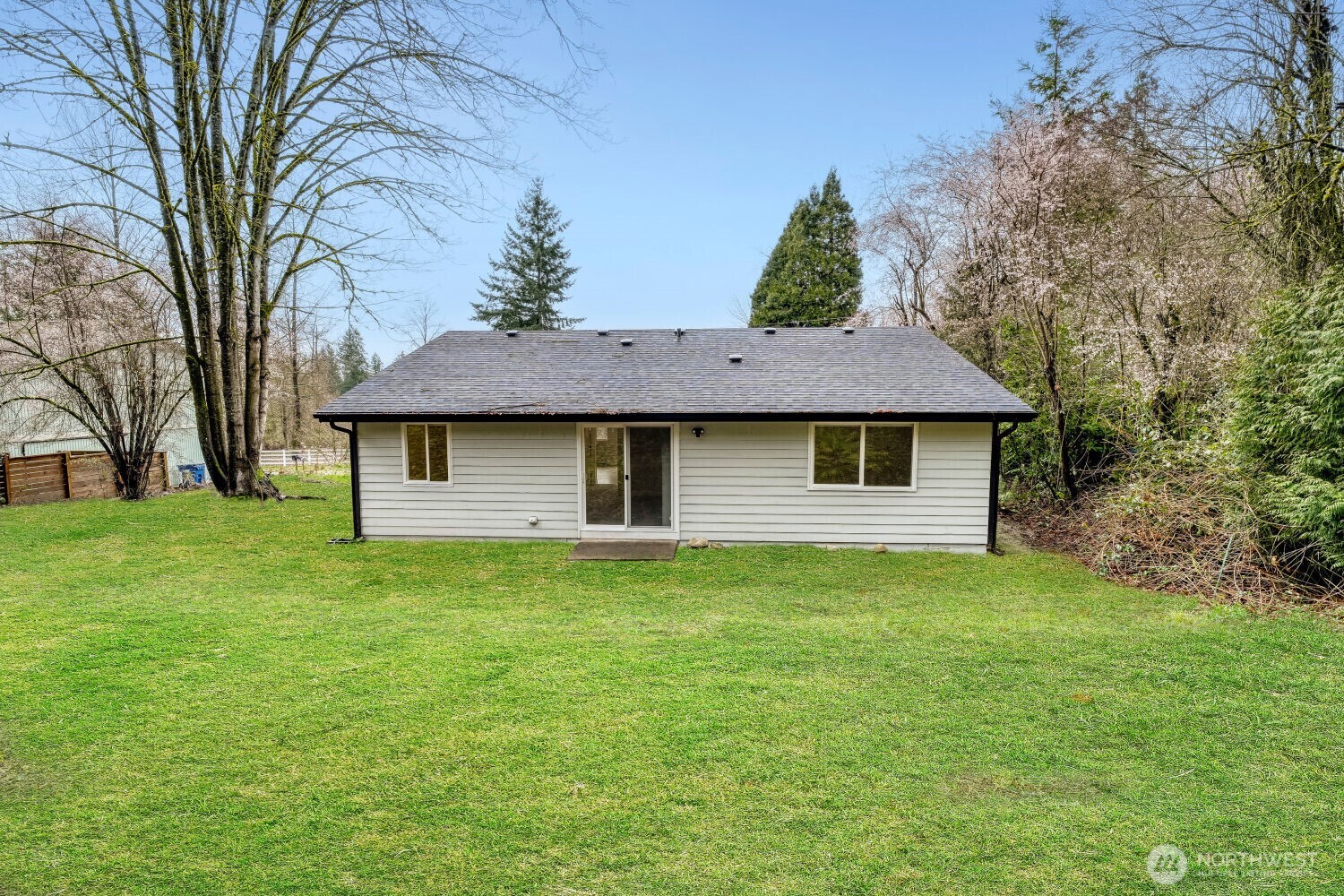 Enhanced grass to illustrate possible landscapng options.