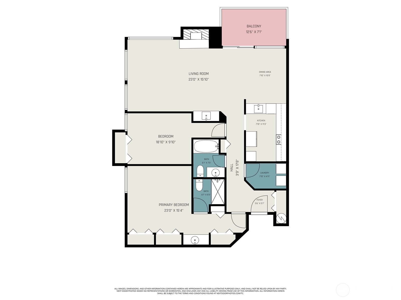 Step onto the private covered balcony, offering a seamless indoor-outdoor living experience year-around.