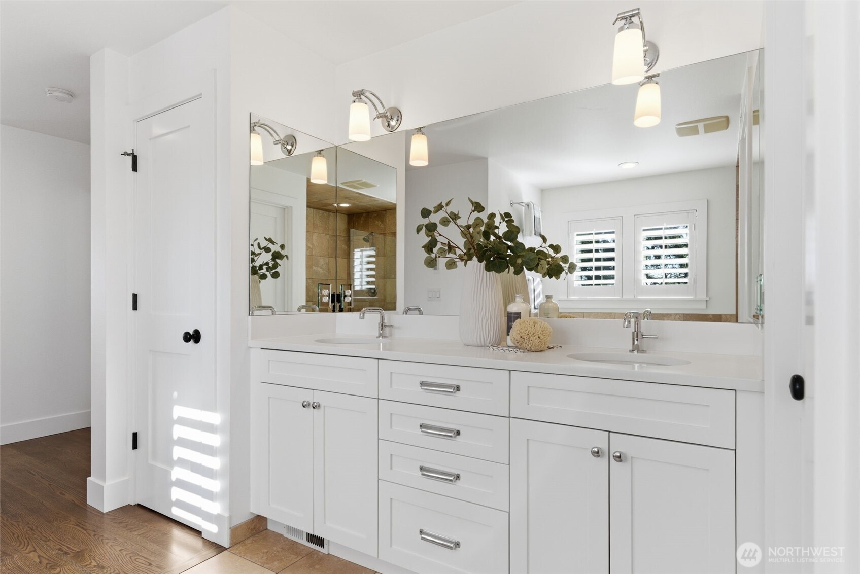 Linen closet is on the left.