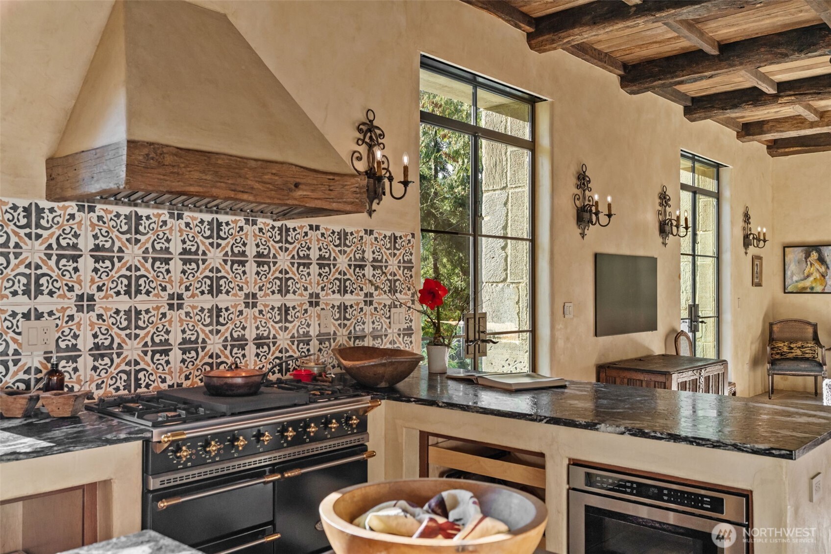 A warm and inviting kitchen where authentic materials meet thoughtful modern design.