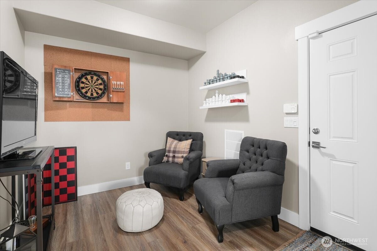 Cozy space for binging or gaming.