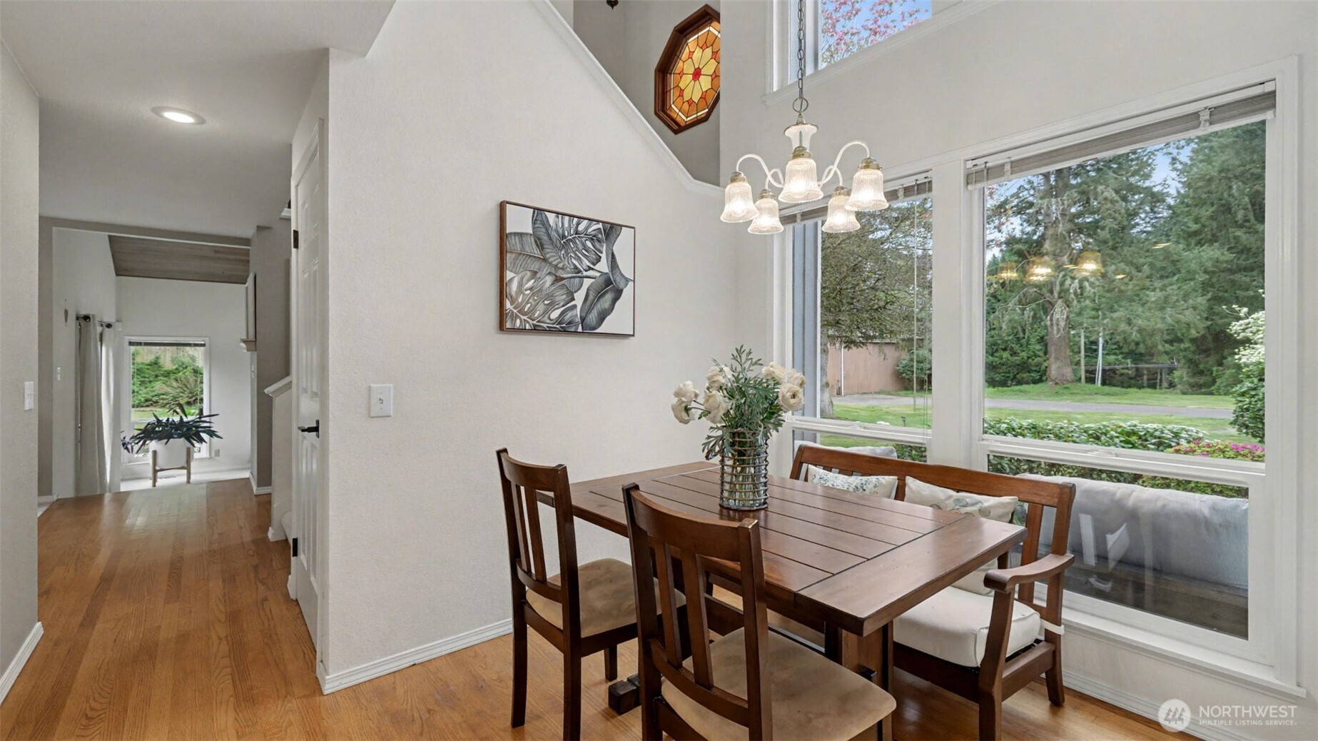 Casual dining nook off the kitchen.