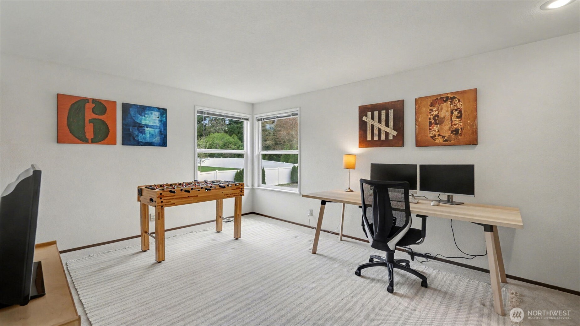 Spacious bedroom, bonus room, office, media room? This room offers the flexibility to meet your needs. Closet to the right not shown.