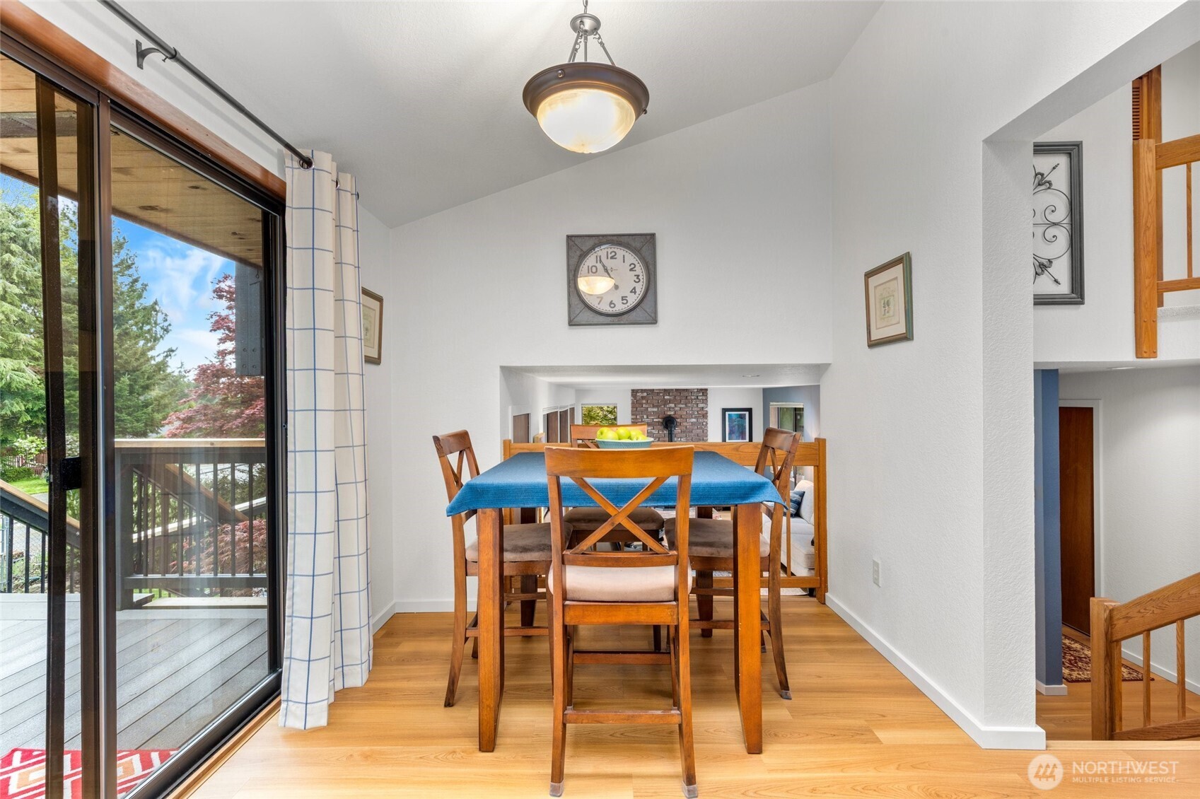 Informal eating space just off kitchen, overlooking the massive family room
