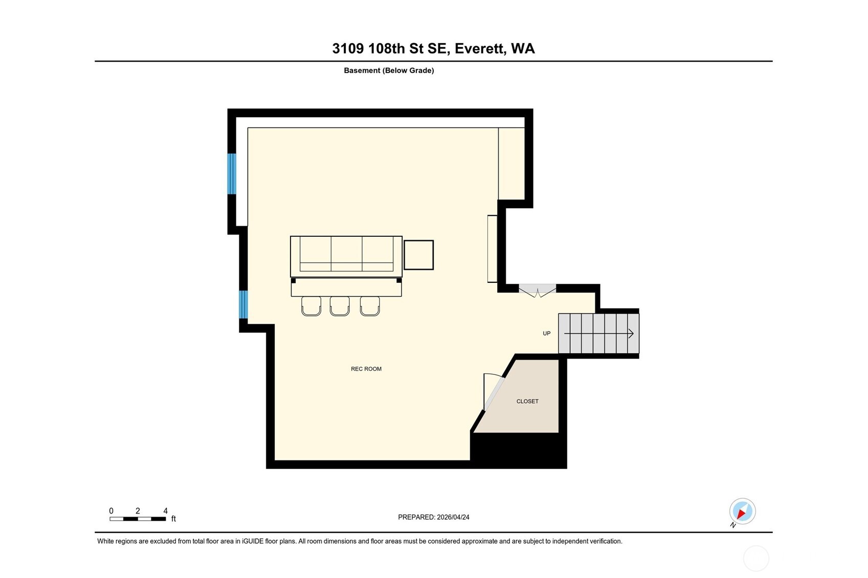 Basement area of home is a perfect spot for entertaining!