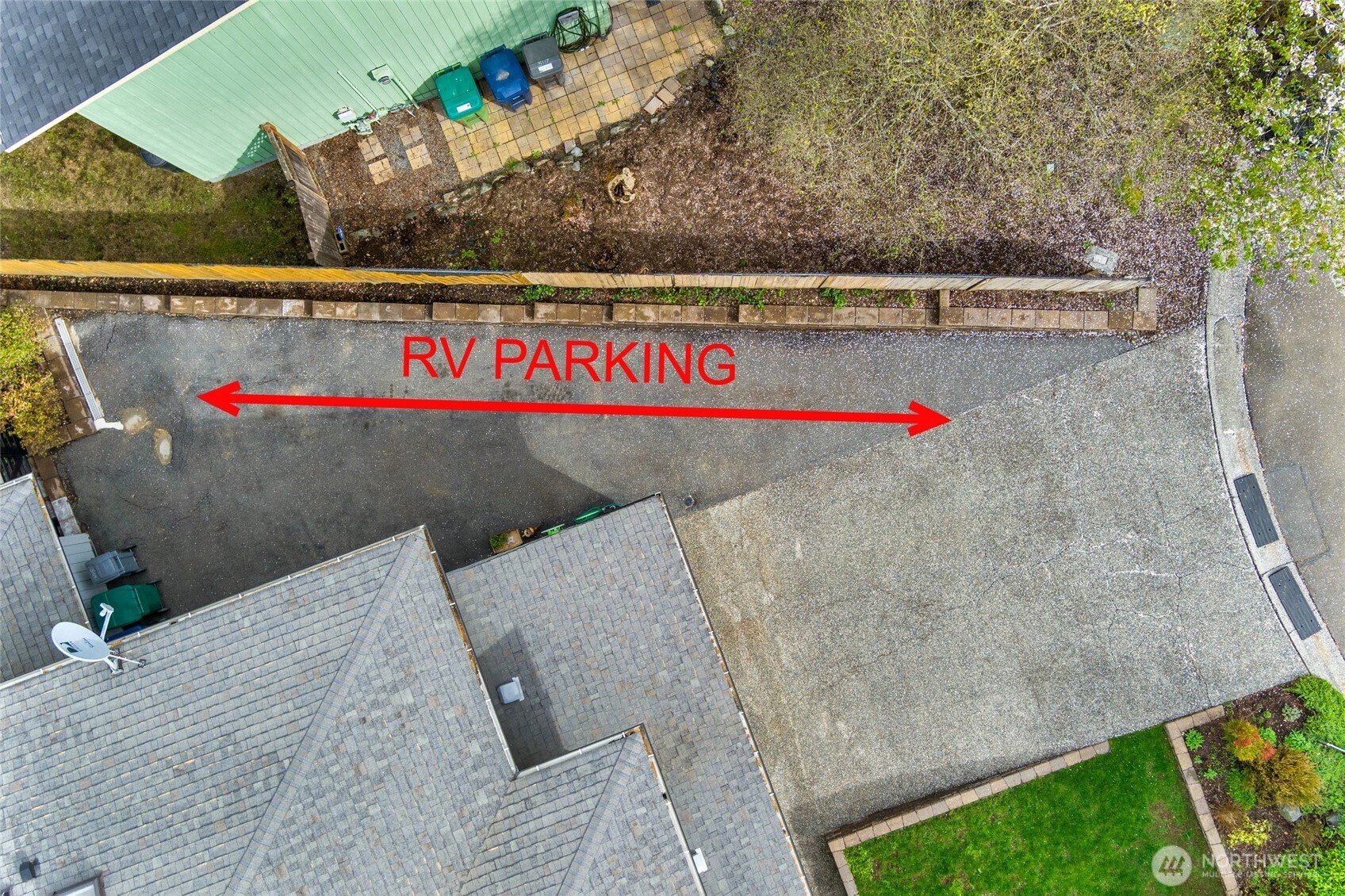 RV parking beside home