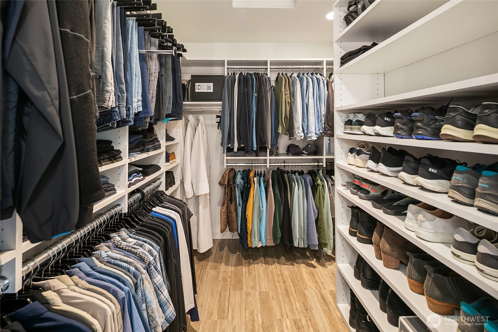 Closet extends out for even more space!