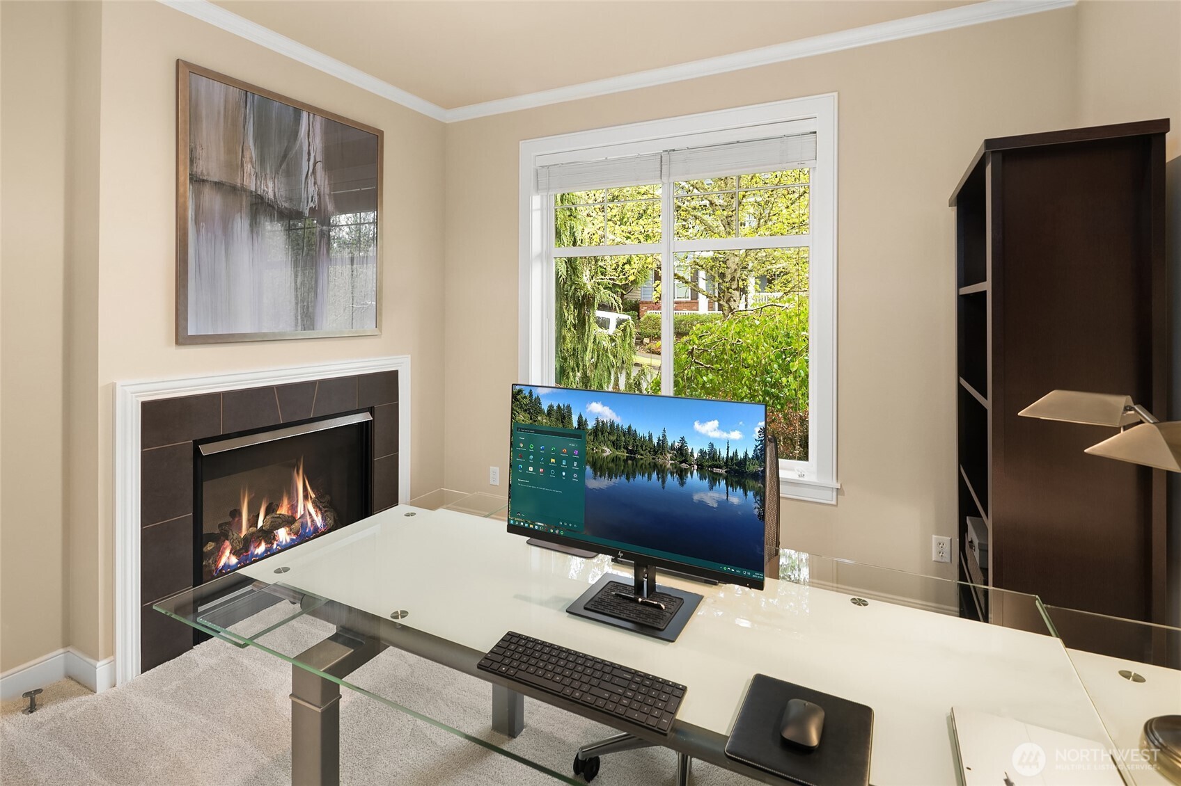 4th bedroom/den has its own gas fireplace for relaxation and ambiance.