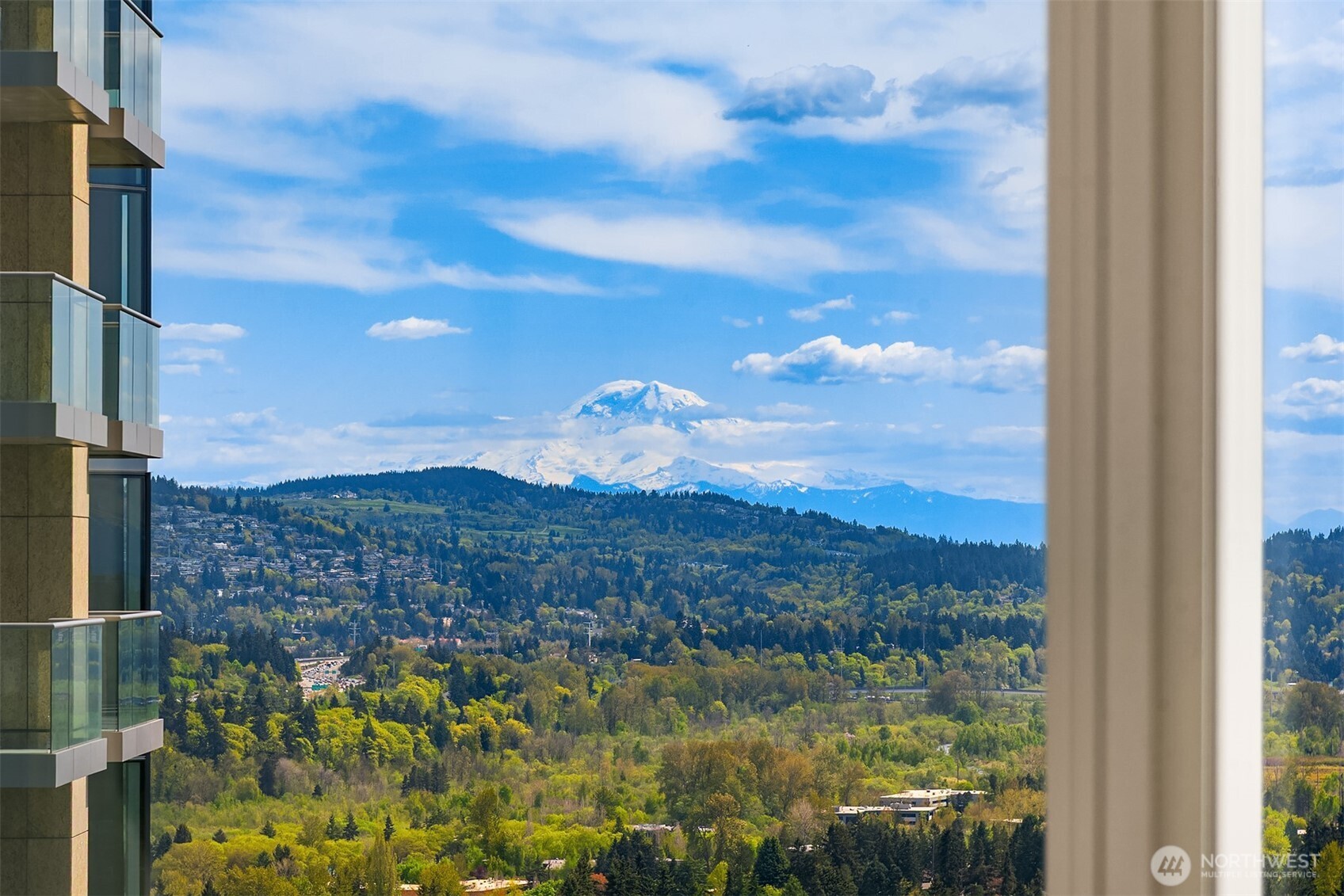 Enjoy majestic Rainier Mountain from your windows.