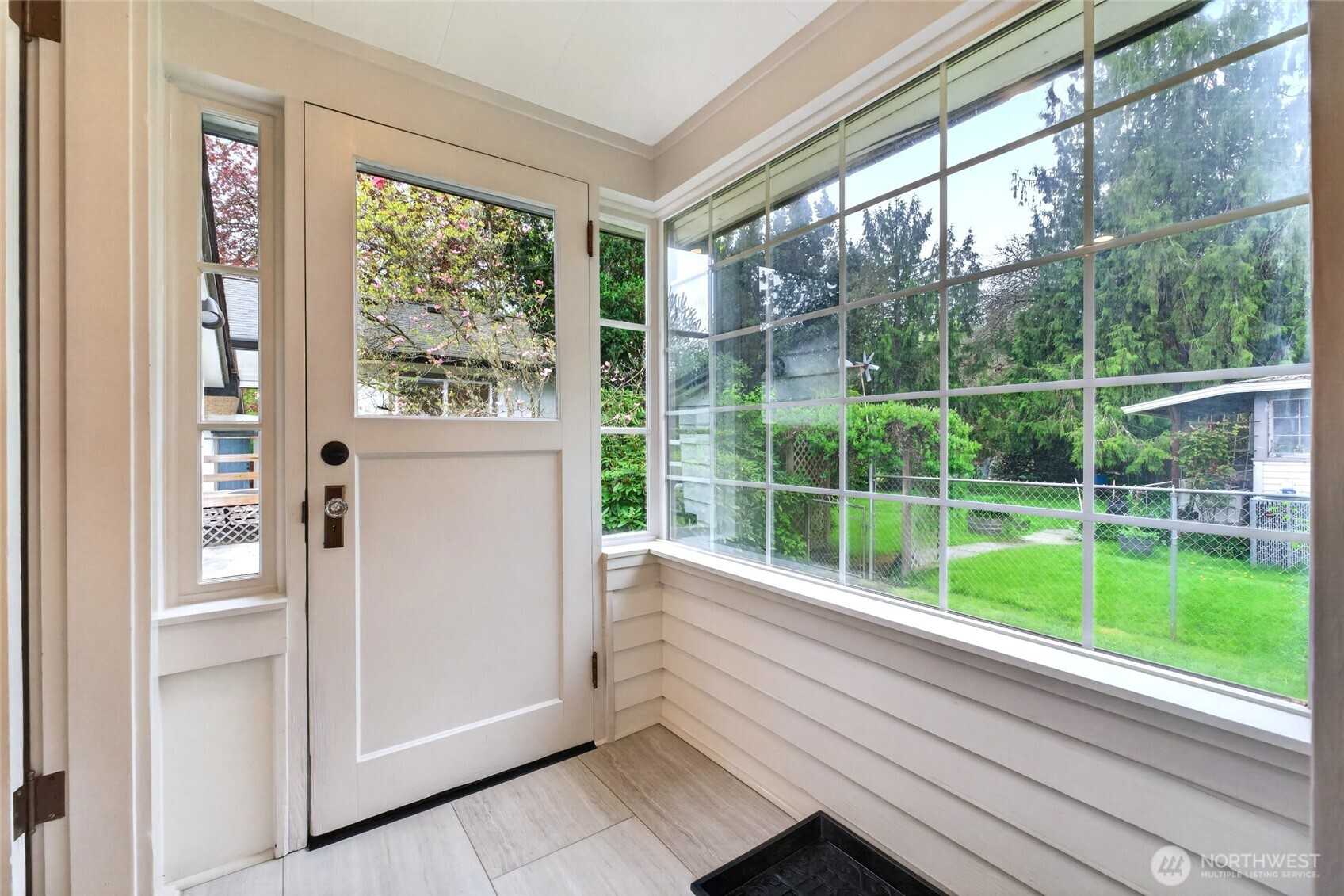 Mudroom at back entrance
