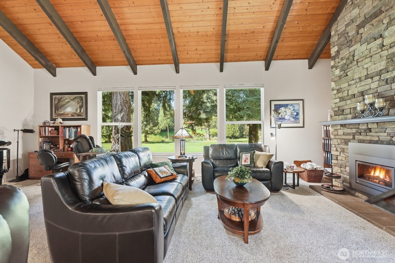 High-end automatic window shades offer effortless light control and privacy at the touch of a button.