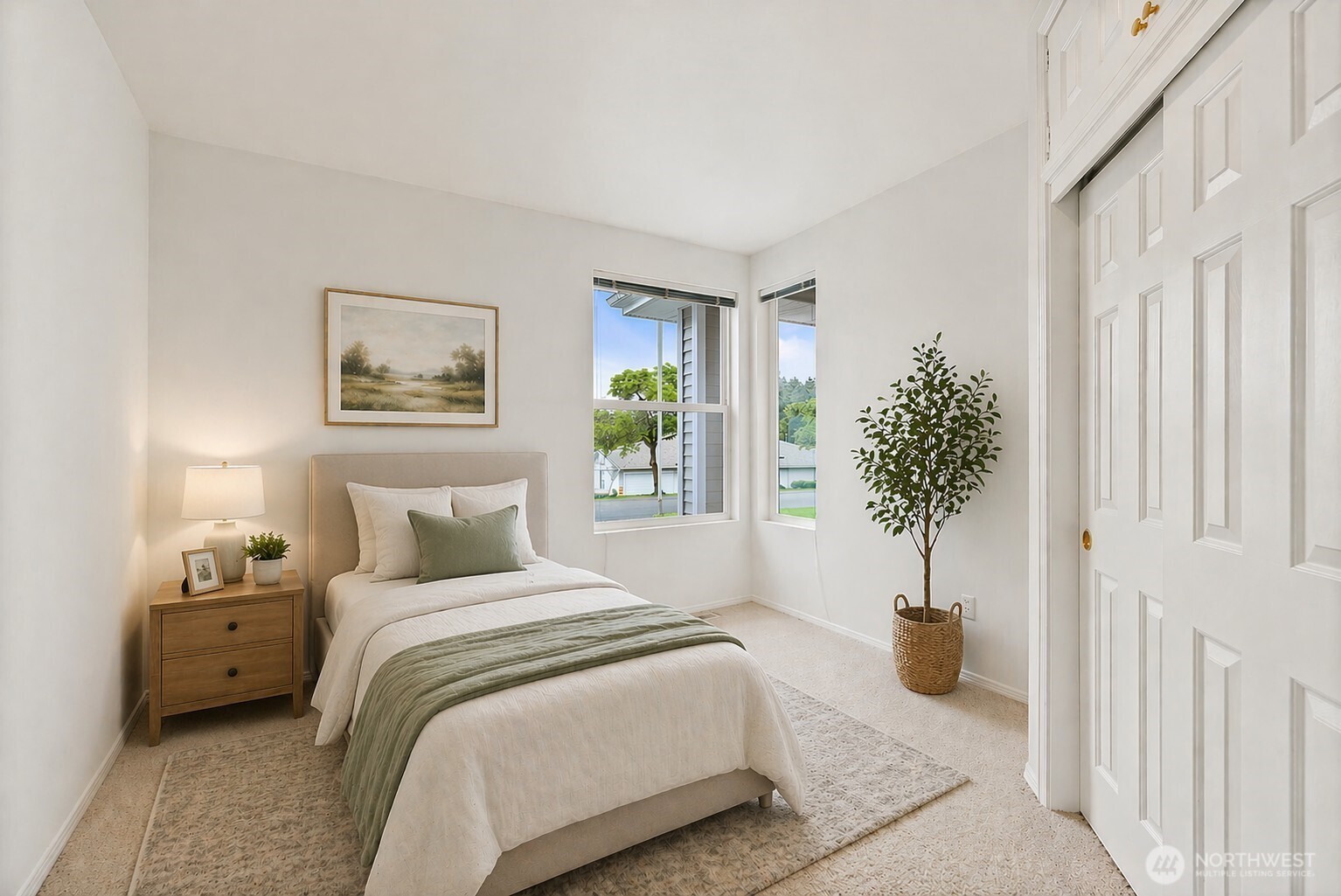 Guest Bedroom, Virtually Staged