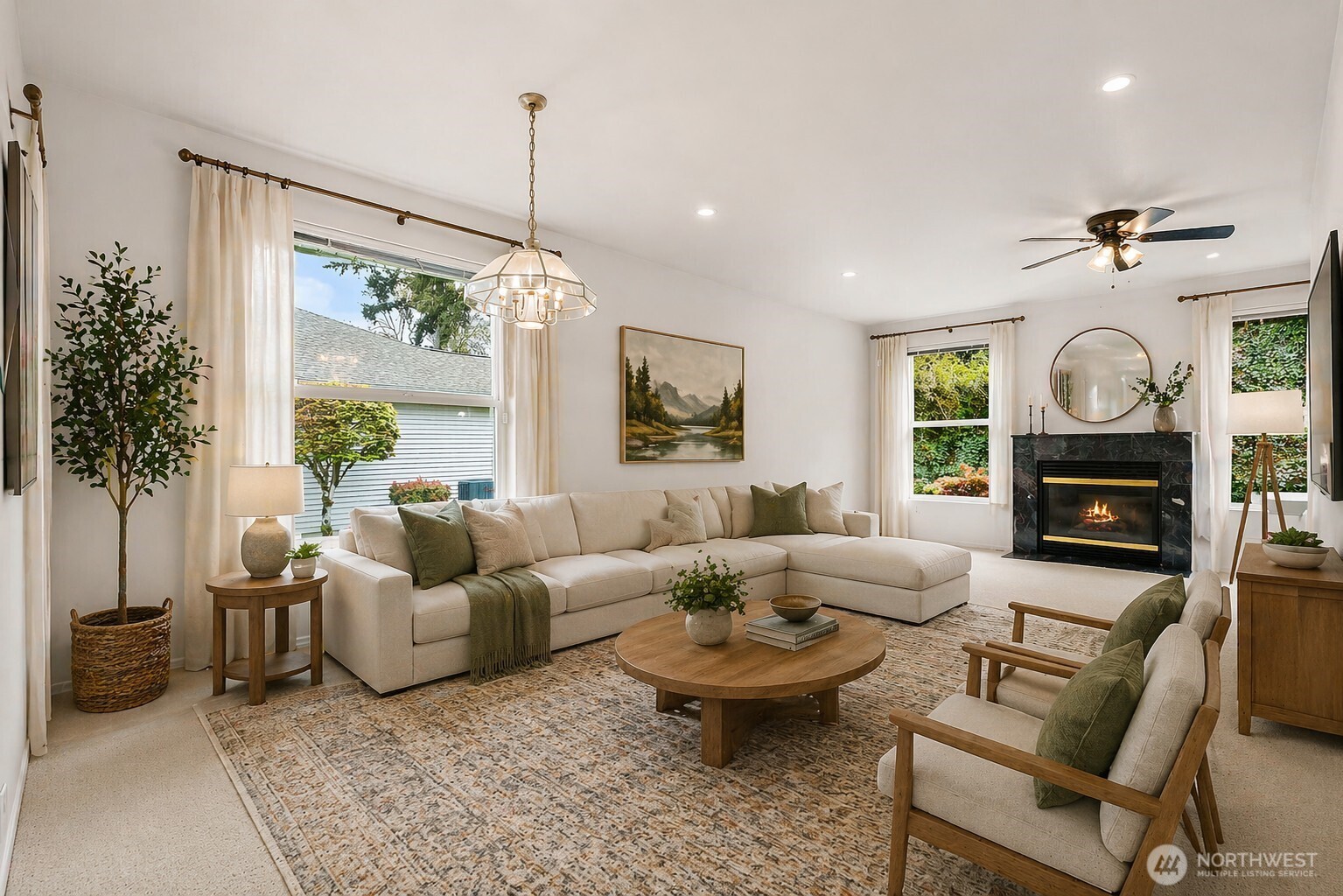 Living Room, Virtually Staged