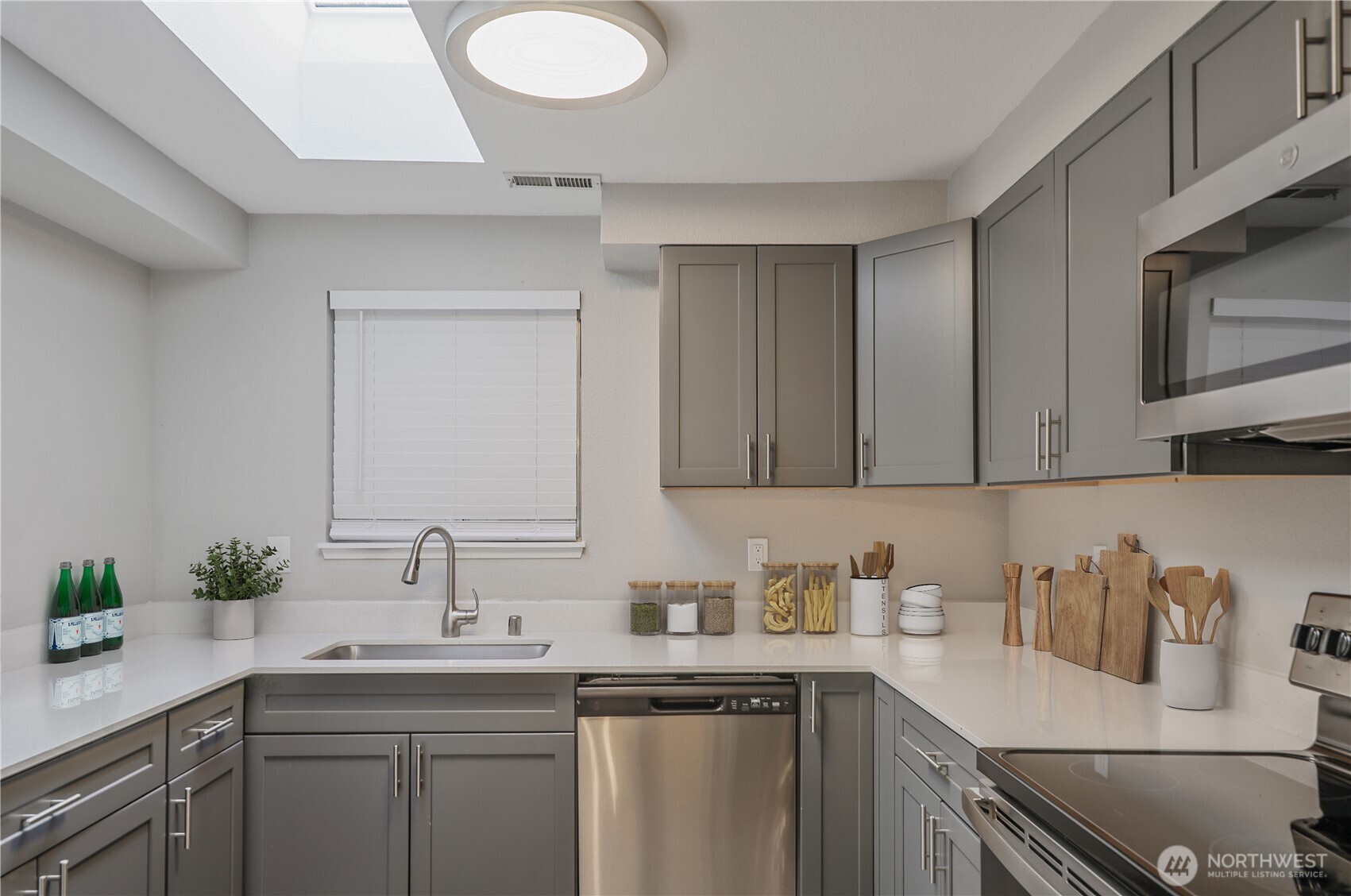Virtually staged kitchen