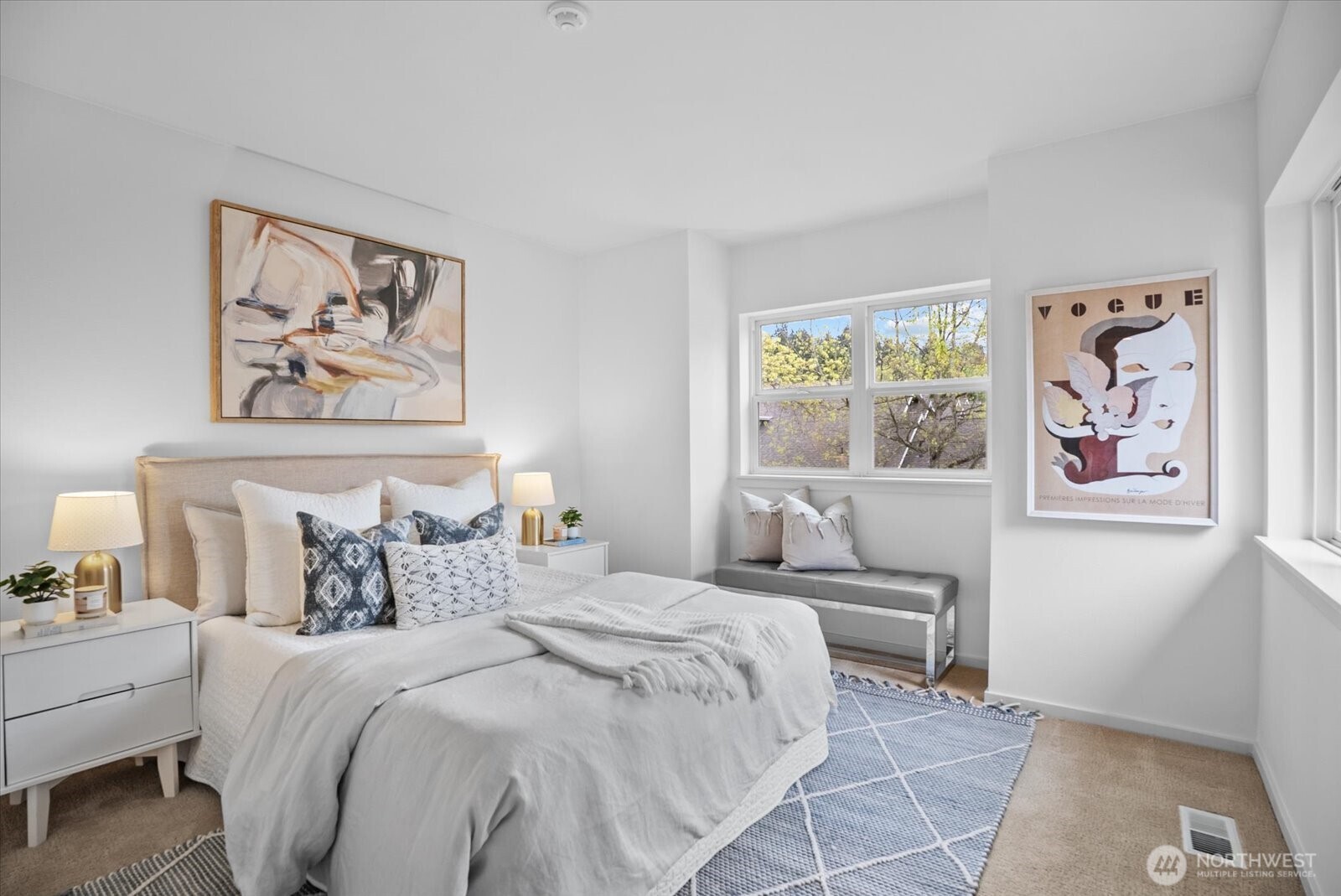 Bedroom 2 is spacious with windows from two directions.