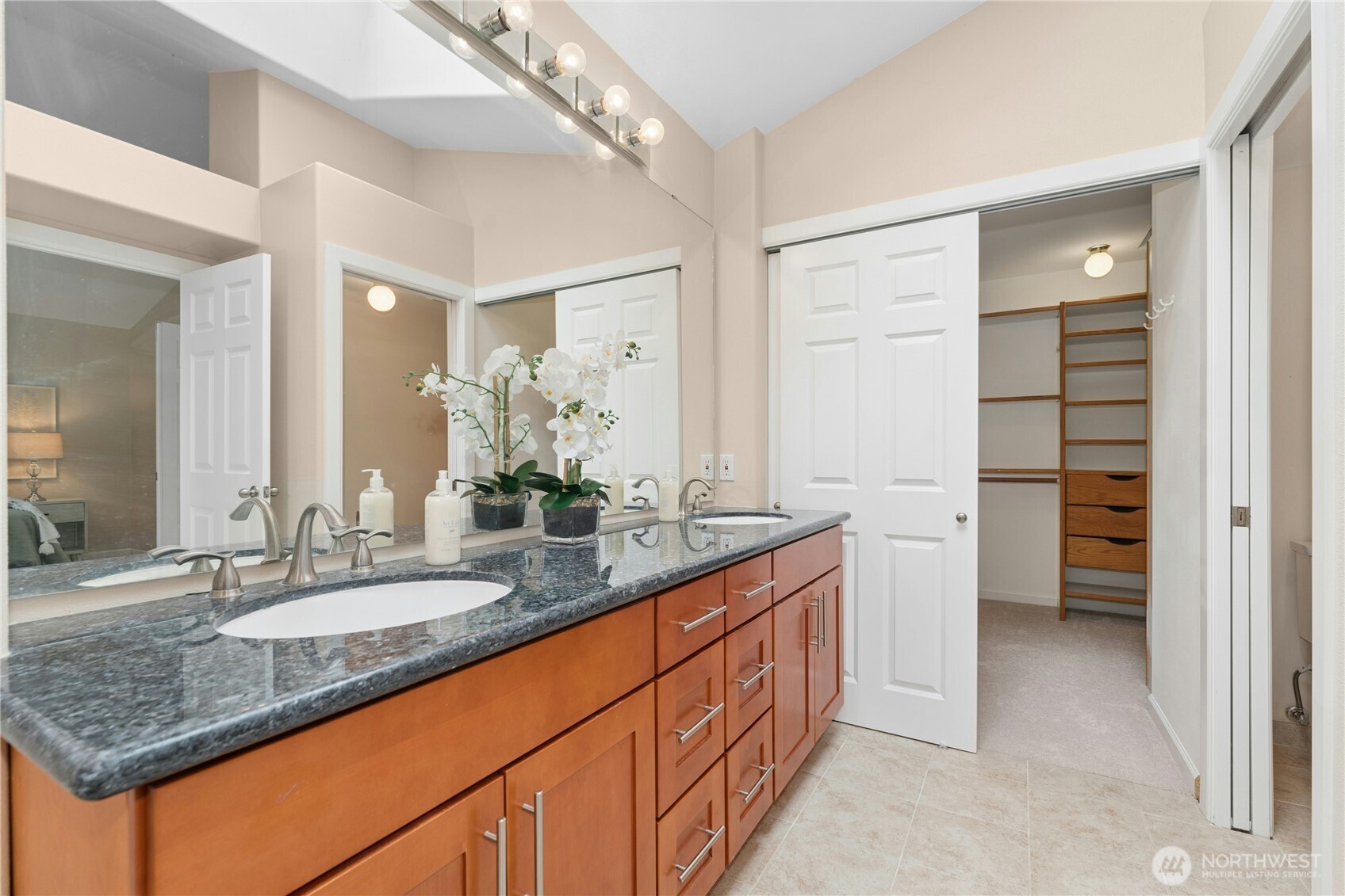 Primary bath and walk-in closet