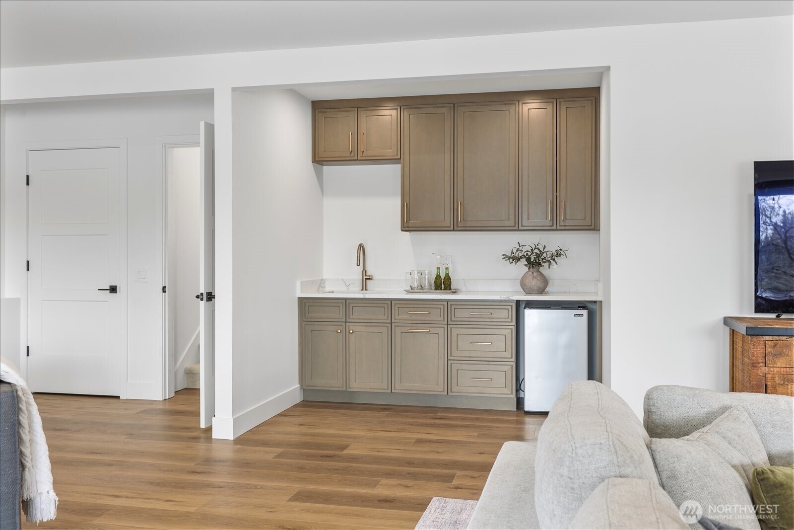 Lower level living area