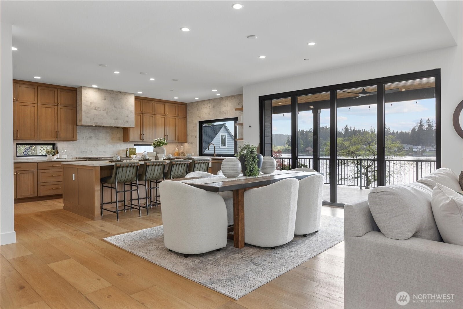 Dining room to deck.