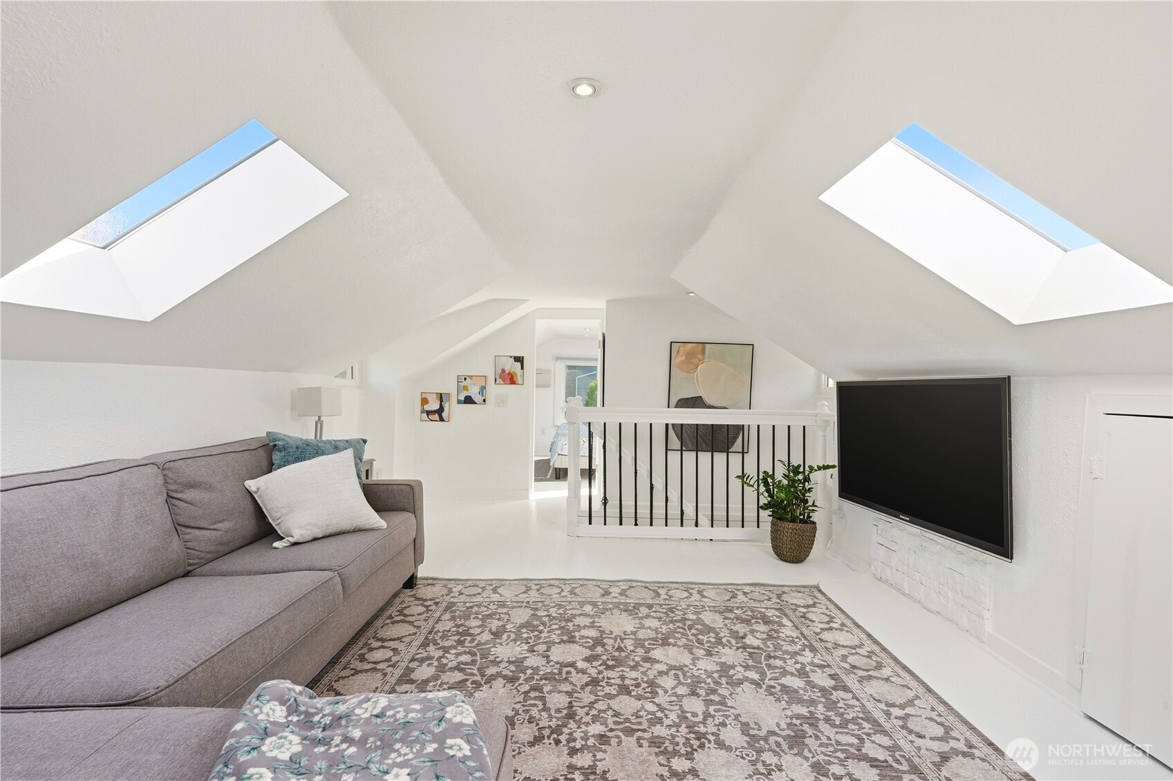 Cozy family room...great for watching movies and the "big game"!
