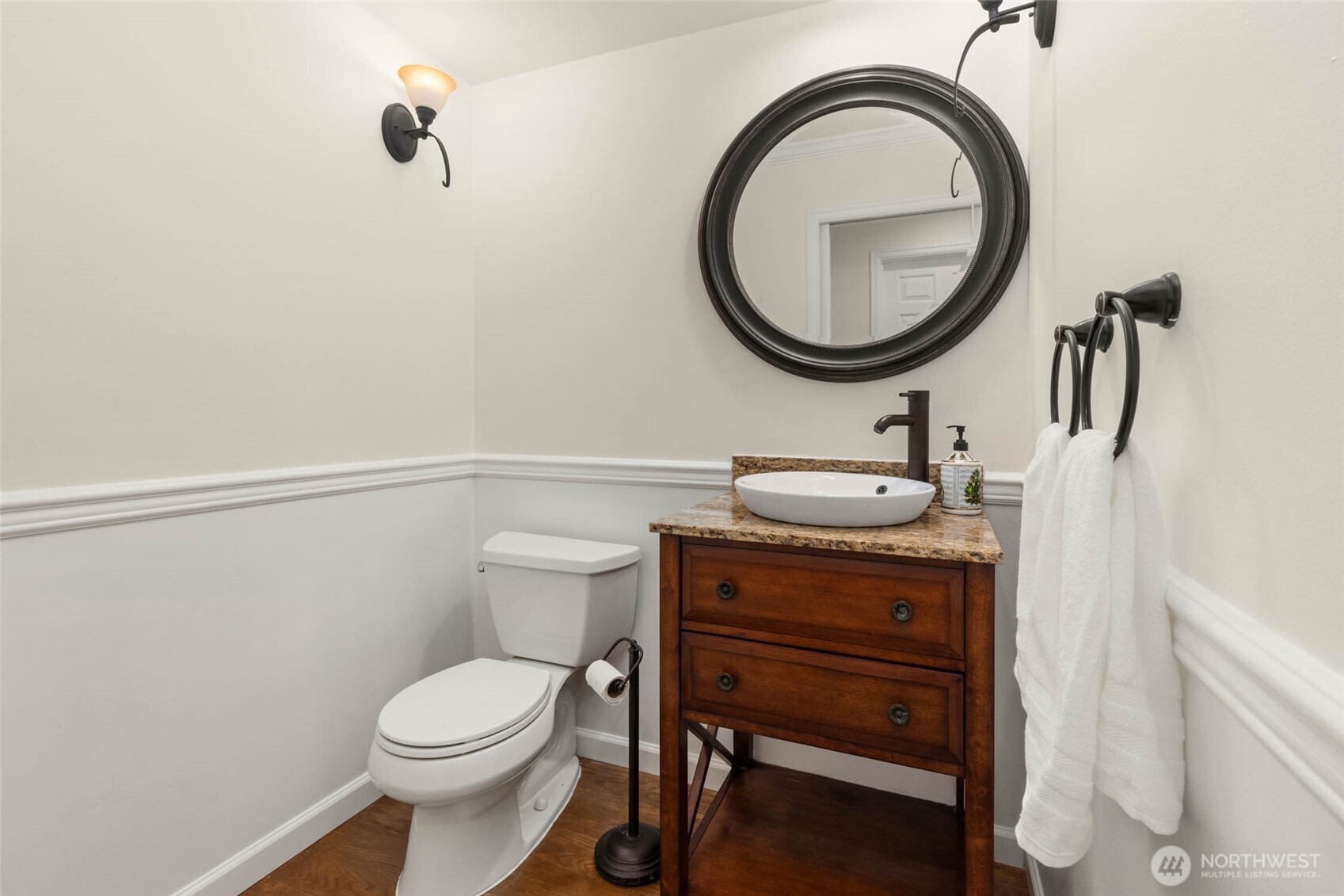 Half bath on the main level.