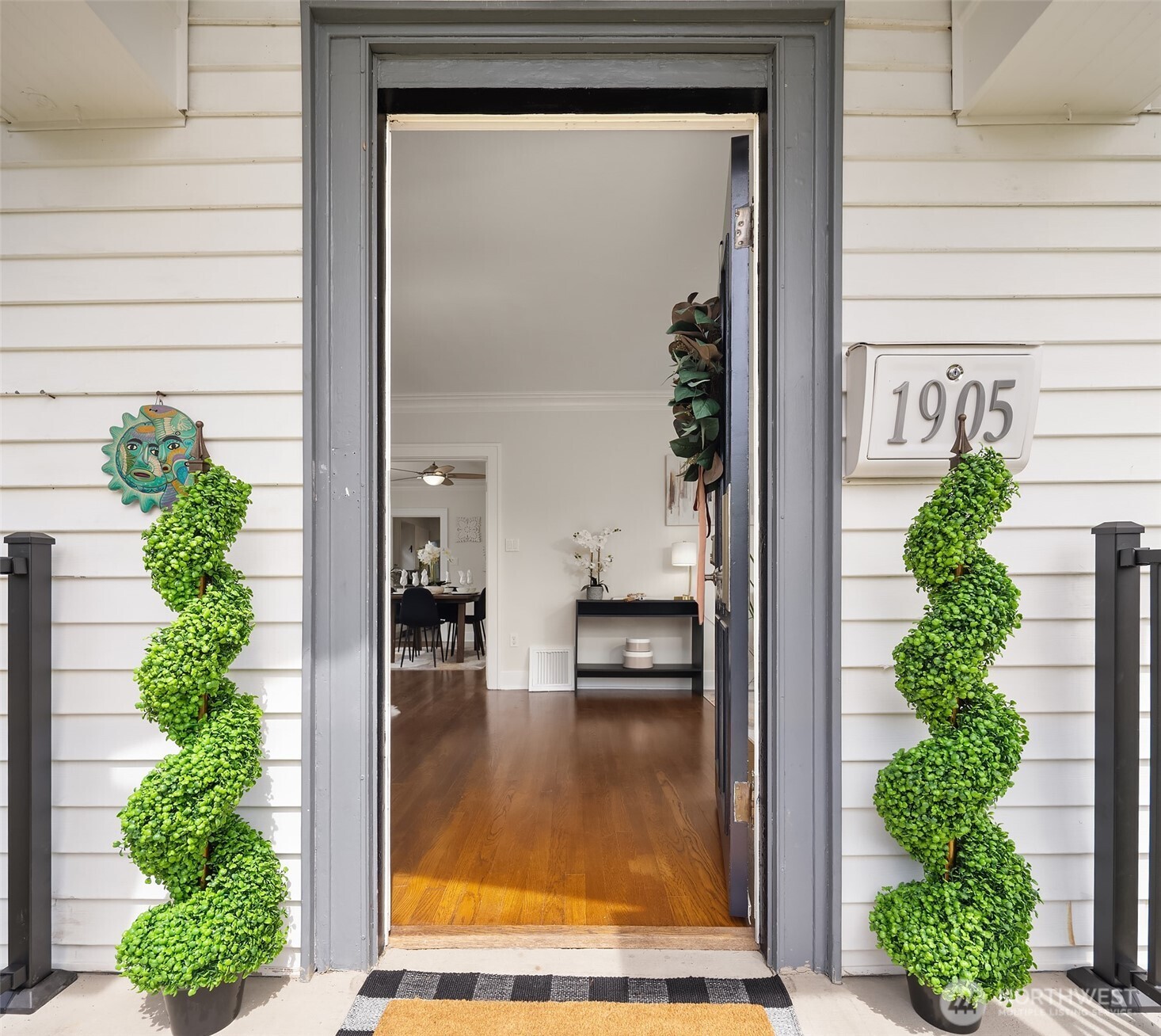 Charming with New concrete front stairs, Driveway & railing