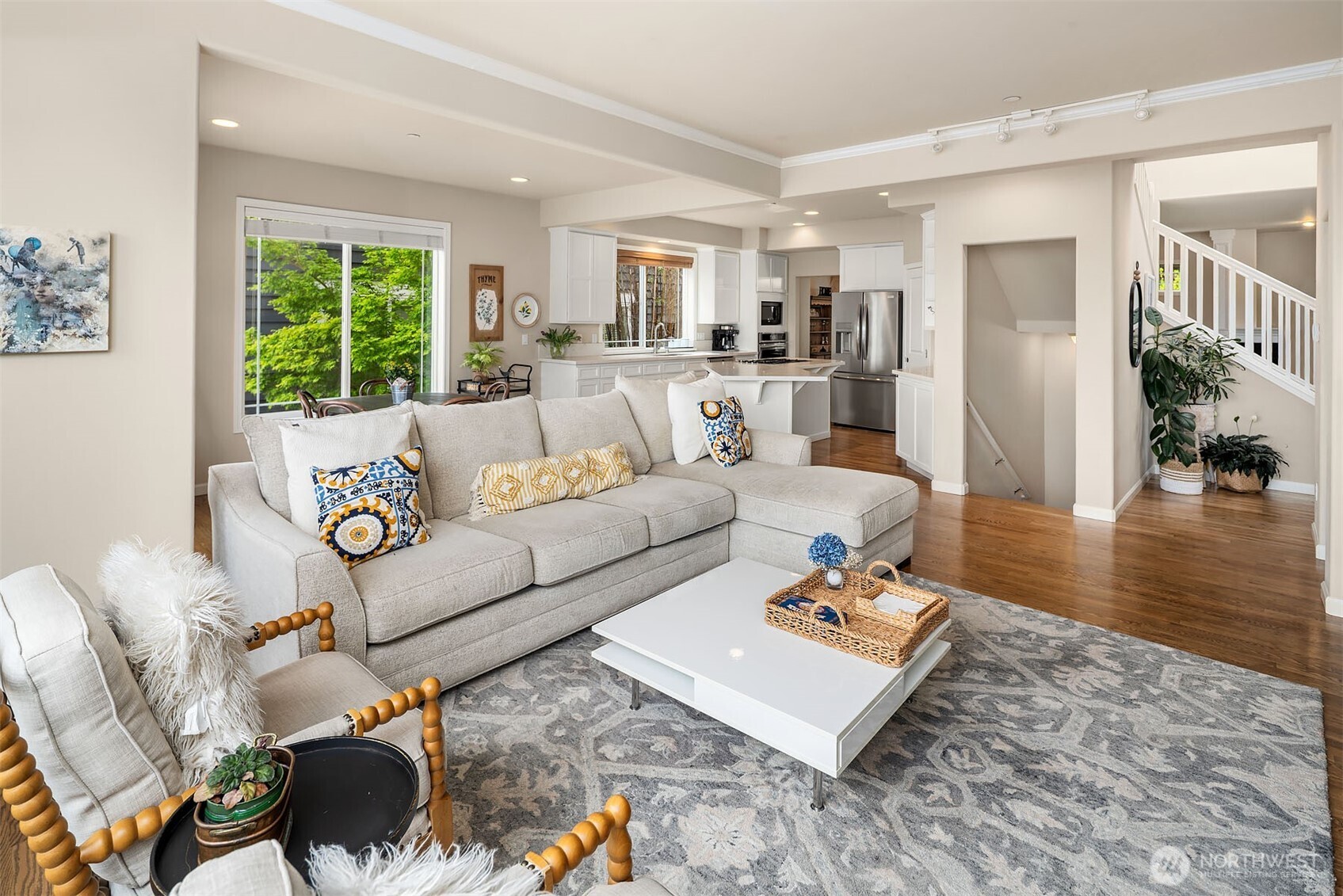 Open Concept To The Kitchen, Living Room and Eating Area