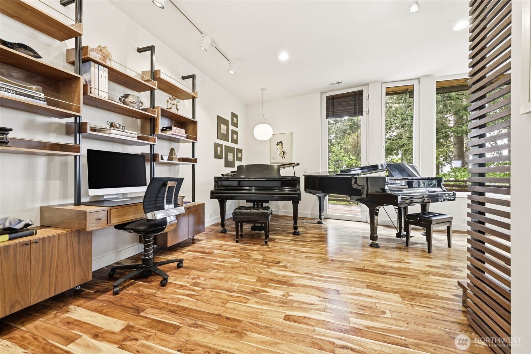 Flexible main-floor space for entertaining, work, or creative living