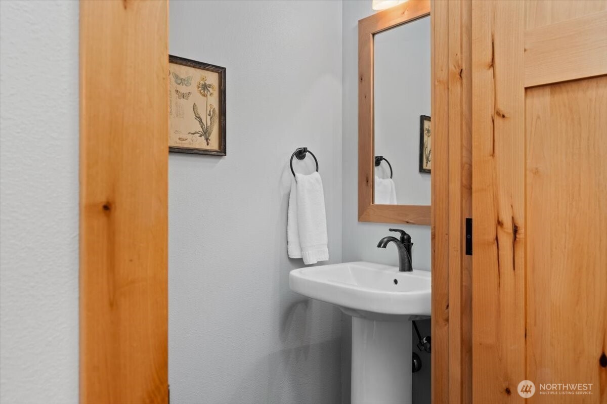 Main level powder room.