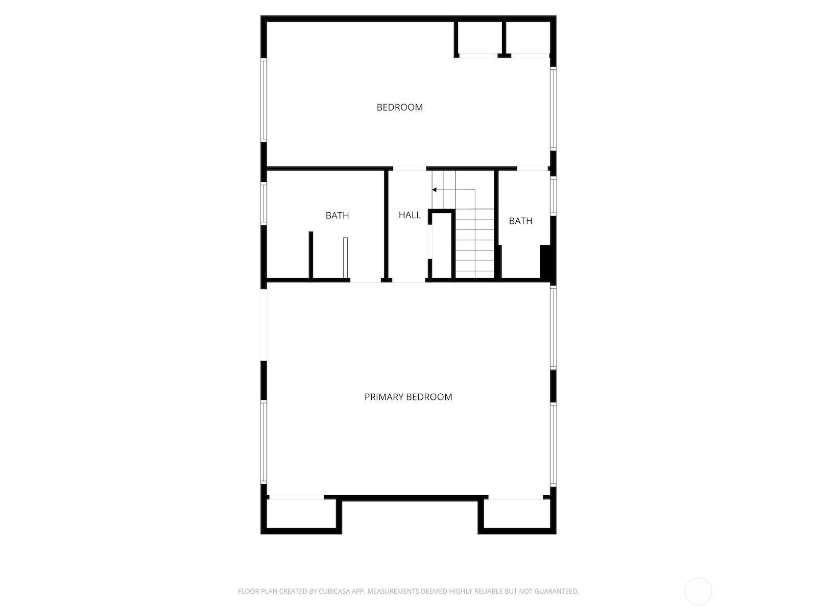Upper level floor plan