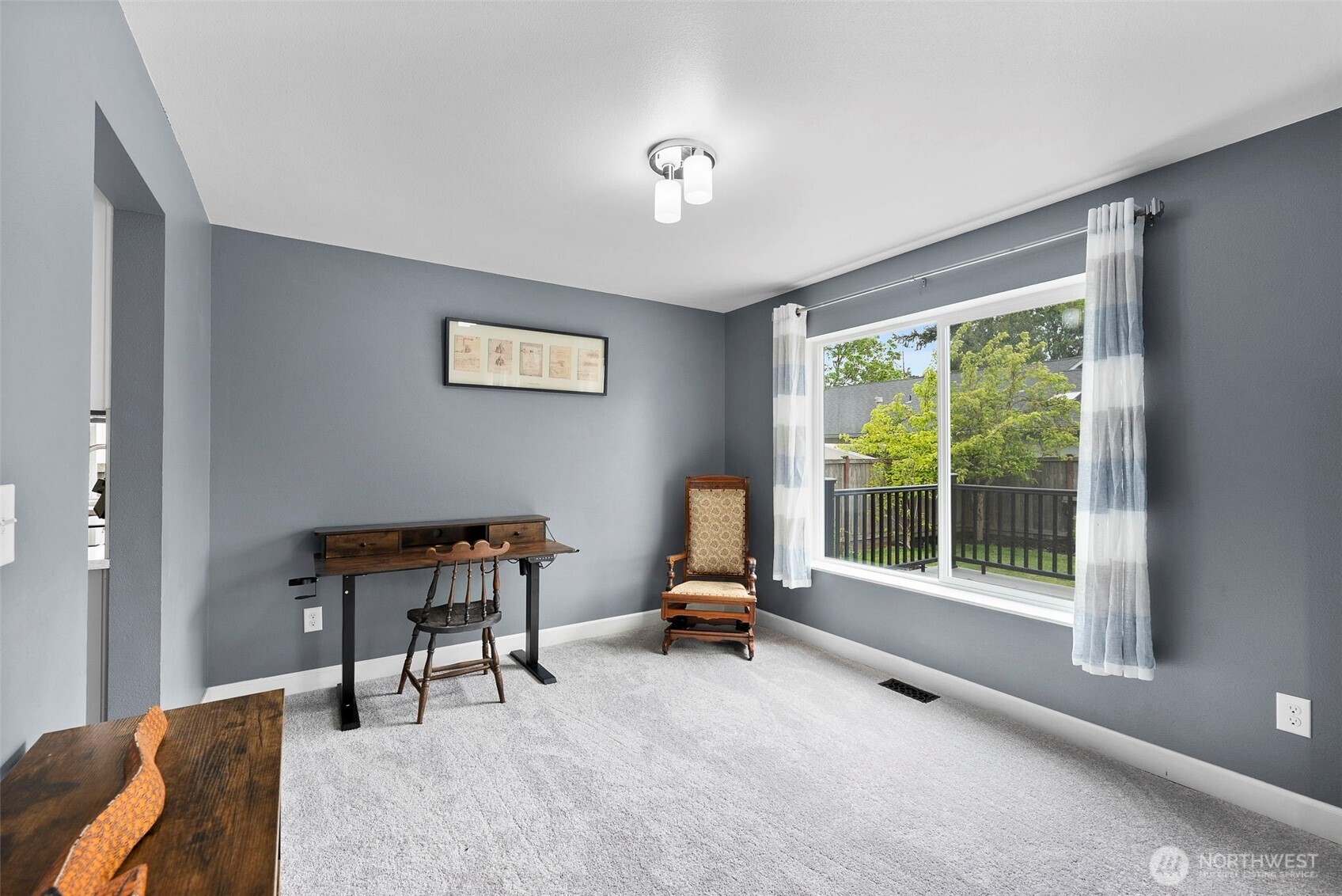 This is an extension of the living room that can be used for many things.