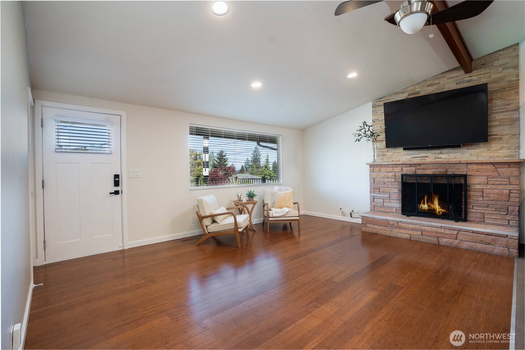 Vaulted Ceilings, Wood FP, Ceiling Fan/light, Territorial, Olympic Mountain & Peak-a-boo Water Island Views...