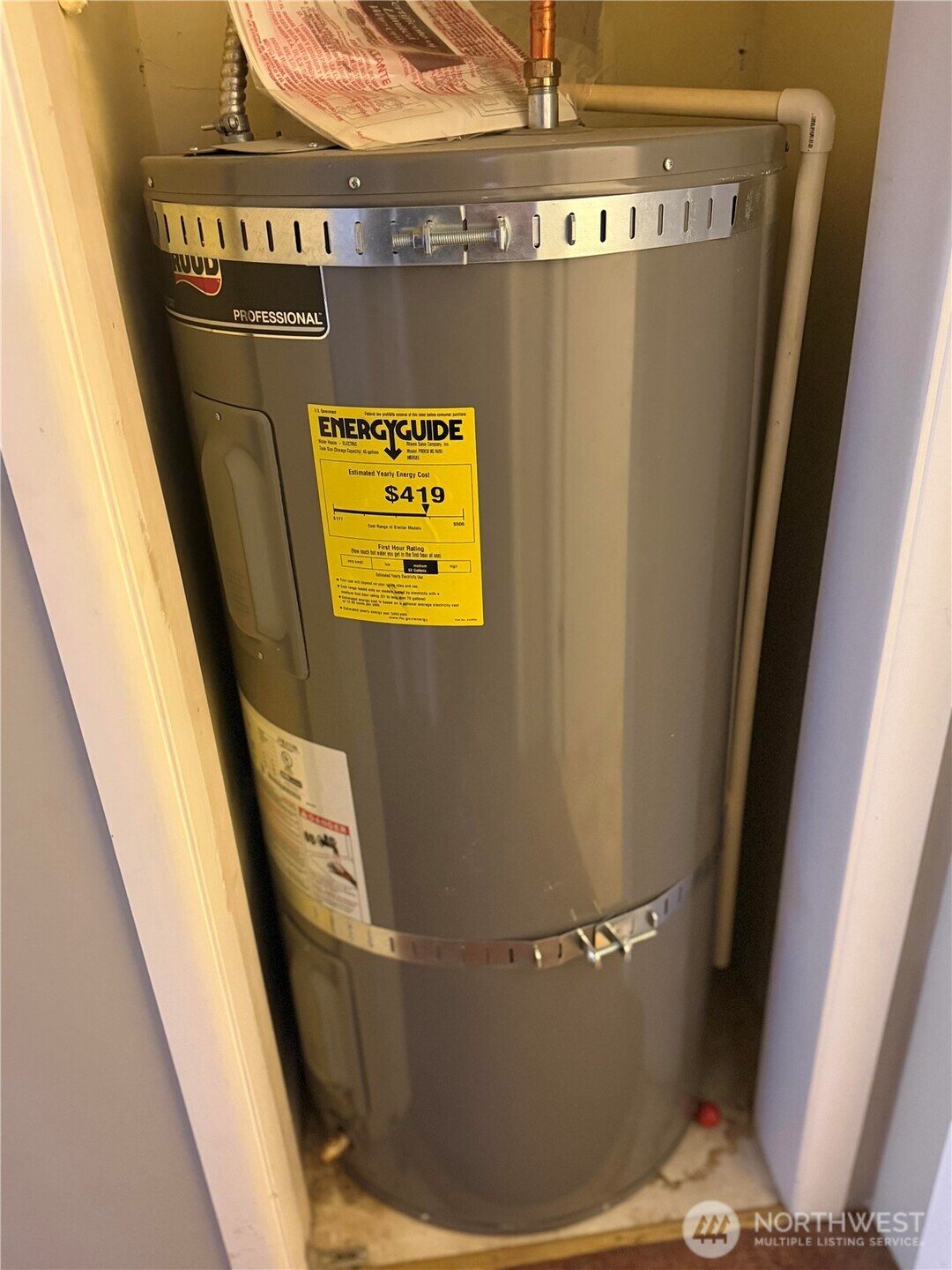 Newer model water heater.