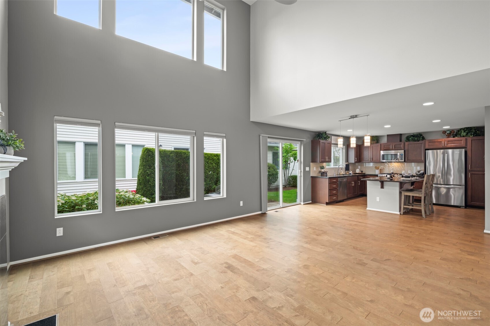 Living Room & Dining Room w/ Gas Fireplace