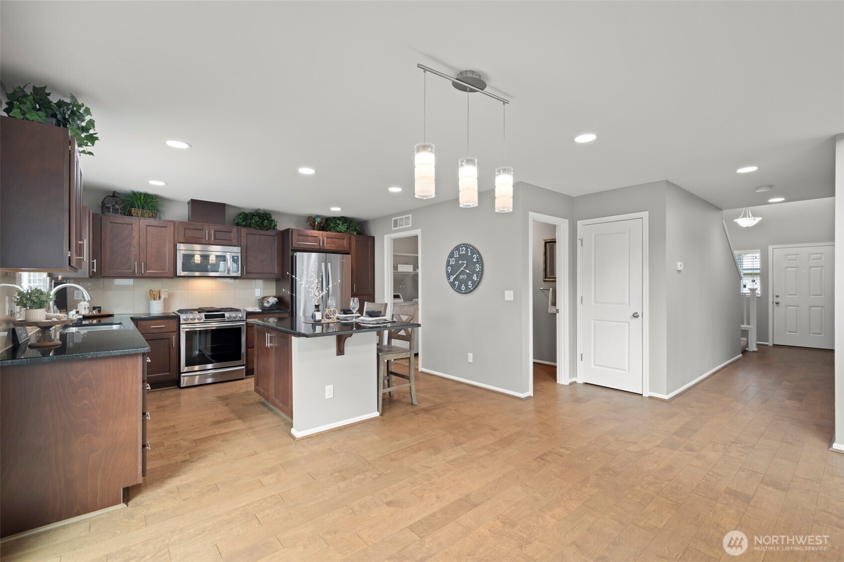 Virtually Staged Living Room & Dining Room